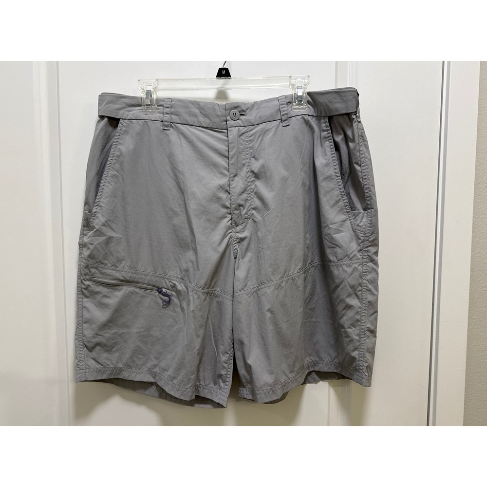 Patagonia Mens Gi III Gray Nylon Hiking Technical Shorts XL Integrated Belt - Picture 1 of 6